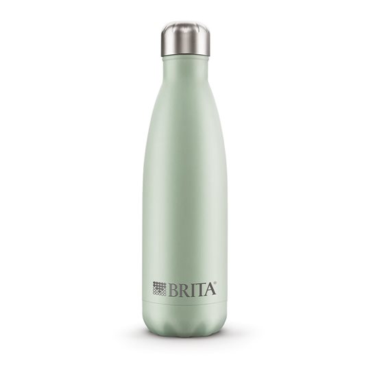 Komplekte yra filtro ąsotis BRITA Marella 2,4 L Maxtra+ (baltas) su 2 filtrais ir termiškai izoliuotu buteliu