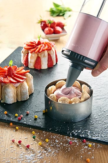 "Le Tube" pastry set with 2-nozzle dispenser and 13 molds - "de Buyer" brand
