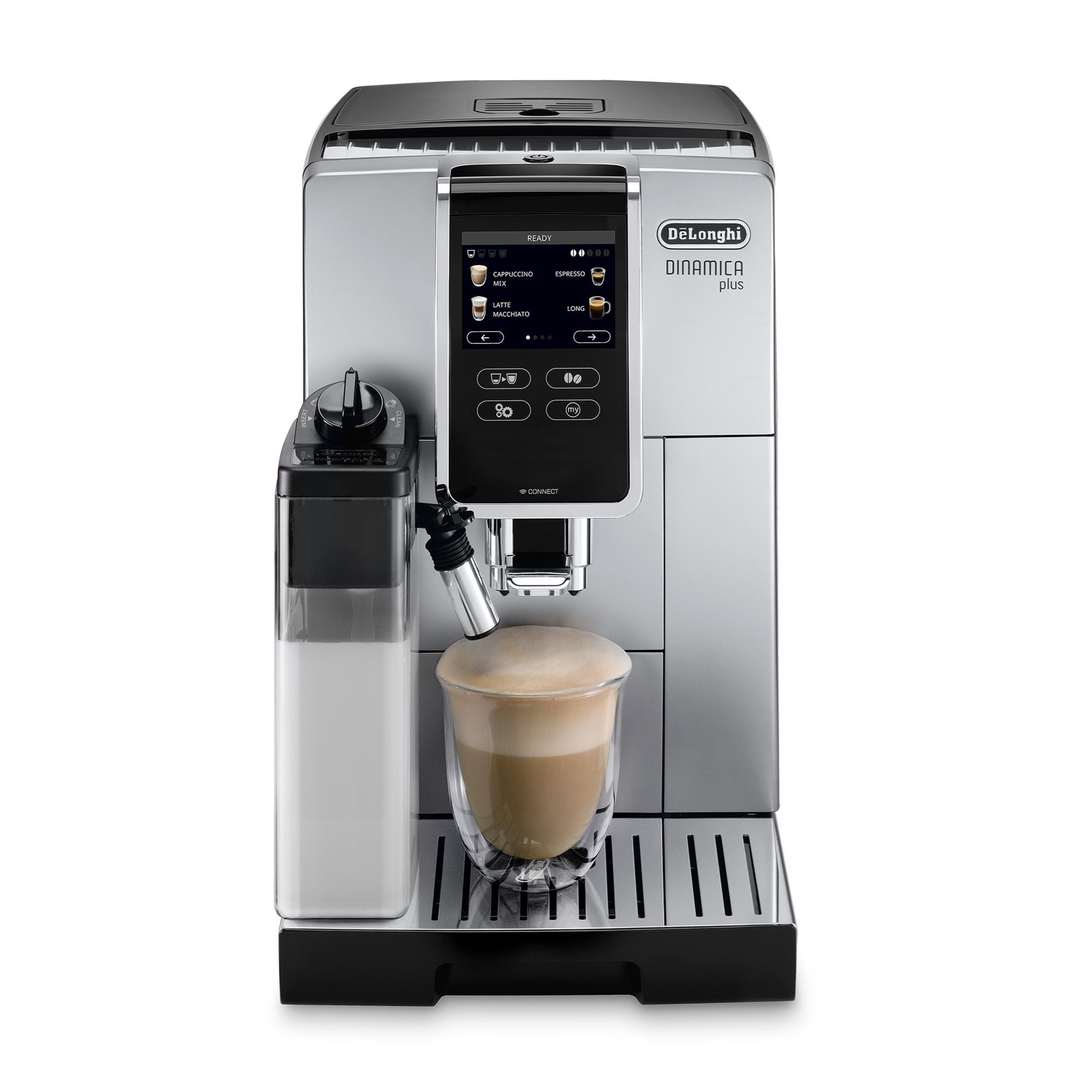 gek geworden Proficiat Deens Automatic espresso machine, 1450W, "Dinamica Plus", Silver - DeLonghi |  KitchenShop
