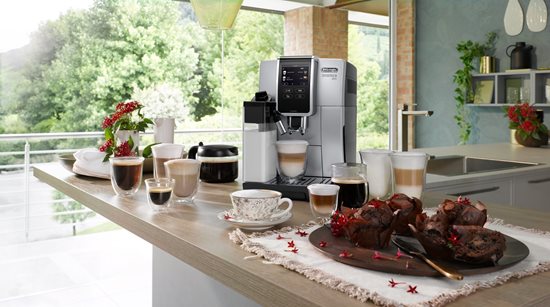 Automātiskais espresso automāts, 1450W, "Dinamica Plus", Sudrabs - DeLonghi