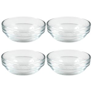 Set of 4 bowls, made from glass, 7.5 cm / 70ml, "Lys" range - Duralex