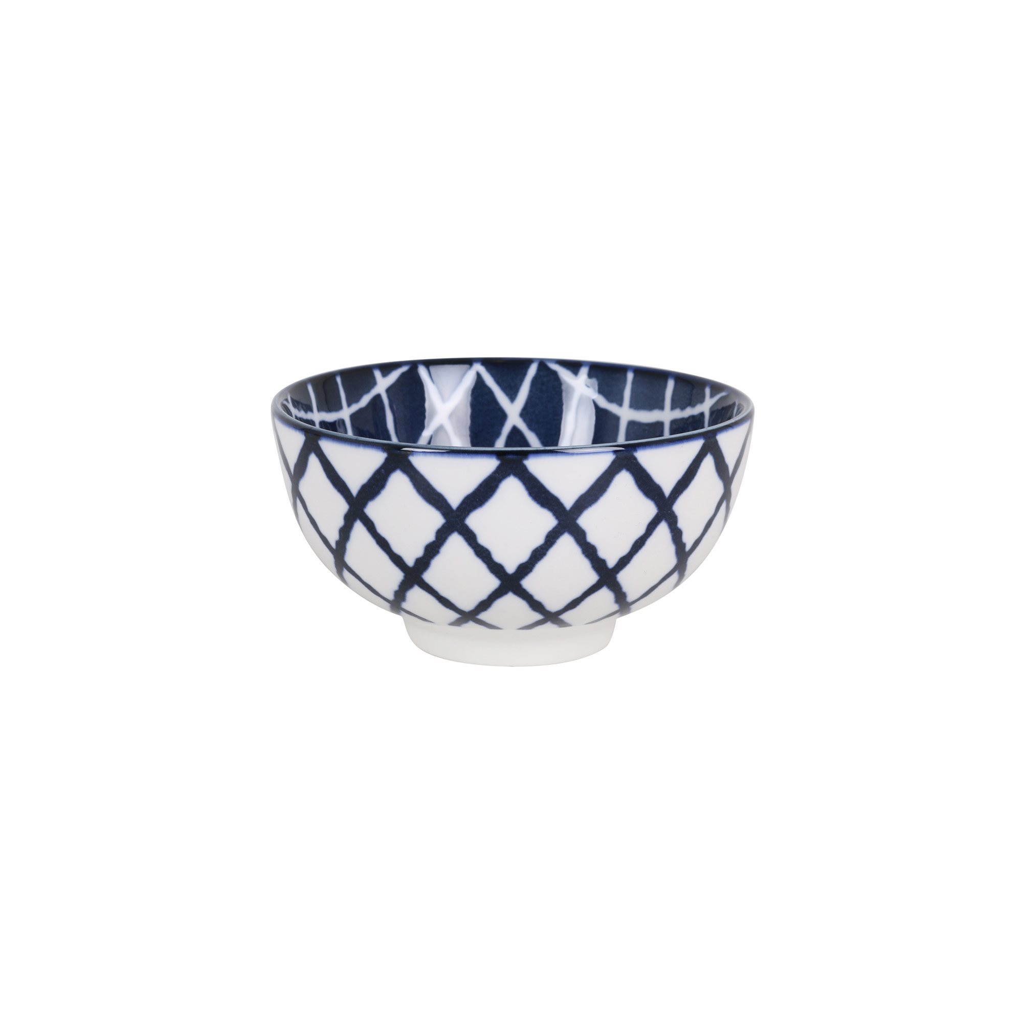 Ciotola giapponese, porcellana, 11cm, Hana, Bianco/Blu - La Mediterranea