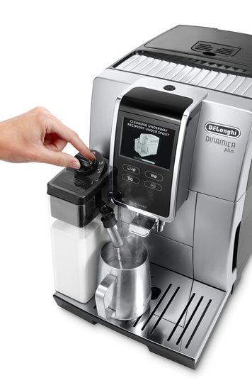 Cafetera espresso automática, 1450W, "Dinamica Plus", Plata - DeLonghi