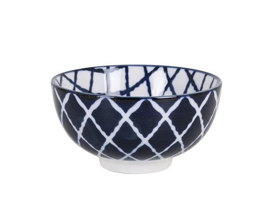 Japansk skål, porcelæn, 11cm, "Hana", Blå/Hvid - La Mediterranea