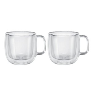 Sraith cupáin cappuccino 2-phíosa, gloine borosilicate, 450 ml, "Sorrento Plus" - Zwilling