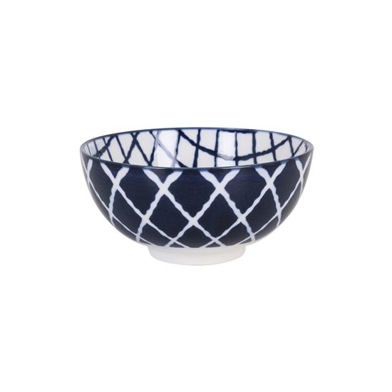 Japansk skål, porcelæn, 15,5cm, "Hana", Blå/Hvid - La Mediterranea