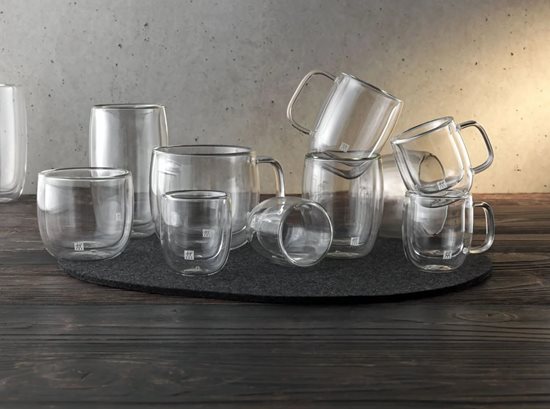 Lot de 2 verres à café, double paroi, verre borosilicaté, 200 ml, « Sorrento » - Zwilling