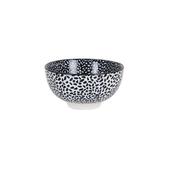 Japanska zdjela, porculan, 11 cm, "Hana", Bijelo/Crno - La Mediterranea