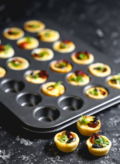 Mini-tart baking mould, steel, 35 x 27 cm - Kitchen Craft