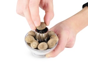 Nutmeg grinder, 11 cm, transparent - Peugeot