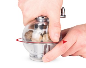 Nutmeg grinder, 11 cm, transparent - Peugeot
