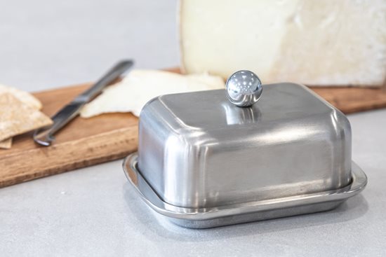 Butter dish, stainless steel, 250g, “MasterClass” - Kitchen Craft