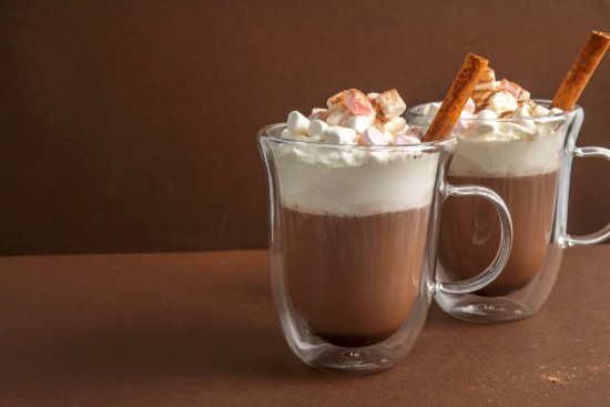 Lot de 2 mugs pour chocolat chaud, verre résistant à la chaleur, 350 ml - Marque La Cafetière