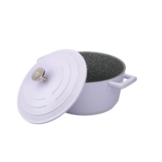 Cacerola con tapa, 20cm/2.5L, aluminio, Lavanda, "MasterClass" - Kitchen Craft