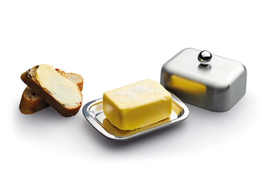 Butter dish, stainless steel, 250g, “MasterClass” - Kitchen Craft