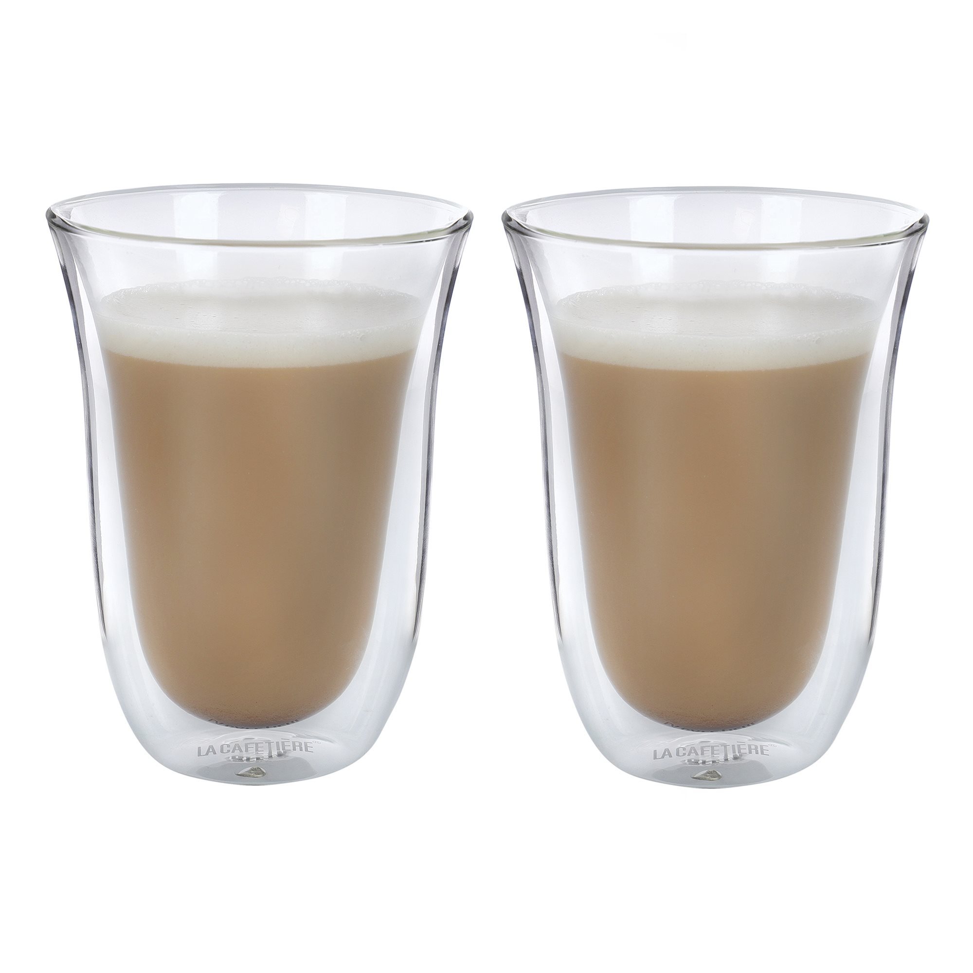 Ensemble de 2 verres latte, verre résistant à la chaleur, 300ml