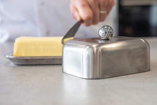 Butter dish, stainless steel, 250g, “MasterClass” - Kitchen Craft