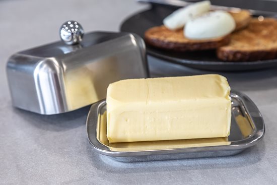 Butter dish, stainless steel, 250g, “MasterClass” - Kitchen Craft