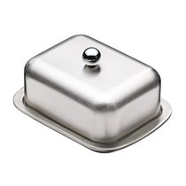 Butter dish, stainless steel, 250g, “MasterClass” - Kitchen Craft