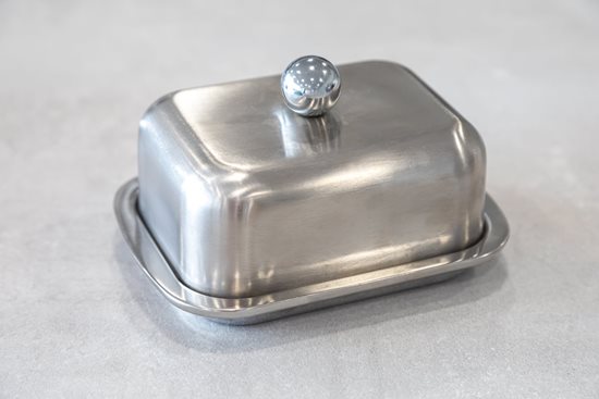 Butter dish, stainless steel, 250g, “MasterClass” - Kitchen Craft