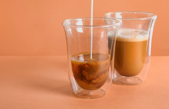 Set med 2 latteglasögon, värmebeständigt glas, 300 ml - märket La Cafetiere