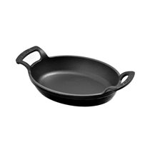 Oval tray, cast iron, 19 x 14 cm, black - LAVA brand