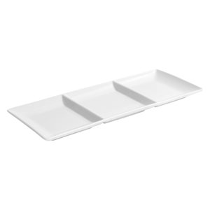 3-compartment porcelain platter, 32 x 15 cm - Viejo Valle