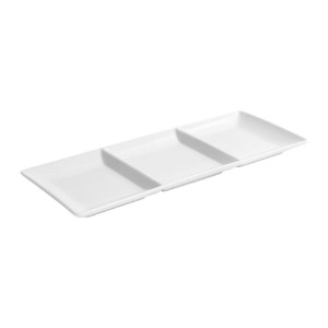 3-compartment porcelain platter, 30 x 12 cm - Viejo Valle