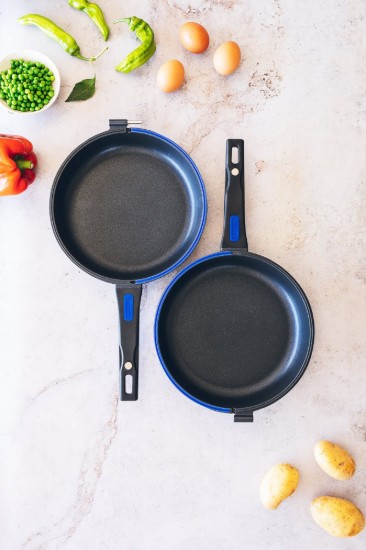 Double frying pan, aluminum, 24 cm, "Twin" - Monix