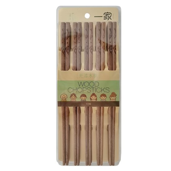 Комплект китайски пръчици, 10 чифта, желязно дърво - Yesjoy