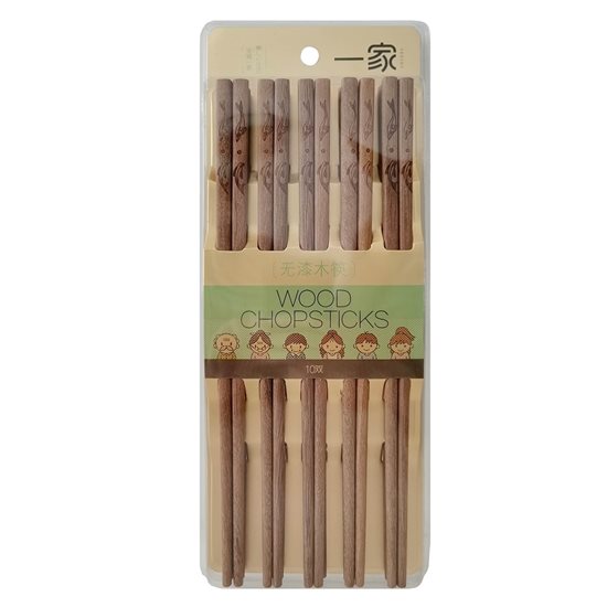 Σετ κινέζικα chopsticks, 10 ζευγάρια, σιδερένιο ξύλο - Yesjoy