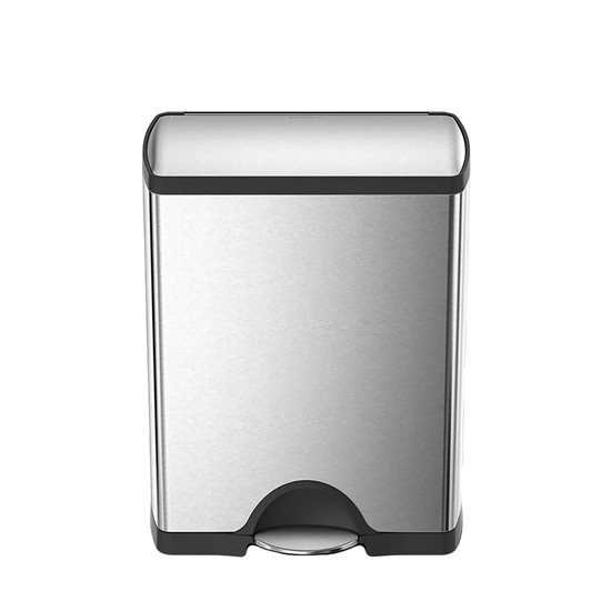 Trash can with pedal, stainless steel, 46L - simplehuman