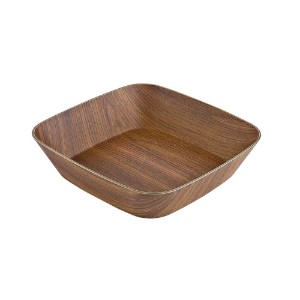 Square salad bowl, polystyrene, 24.5 × 24.5 × 6 cm - Viejo Valle