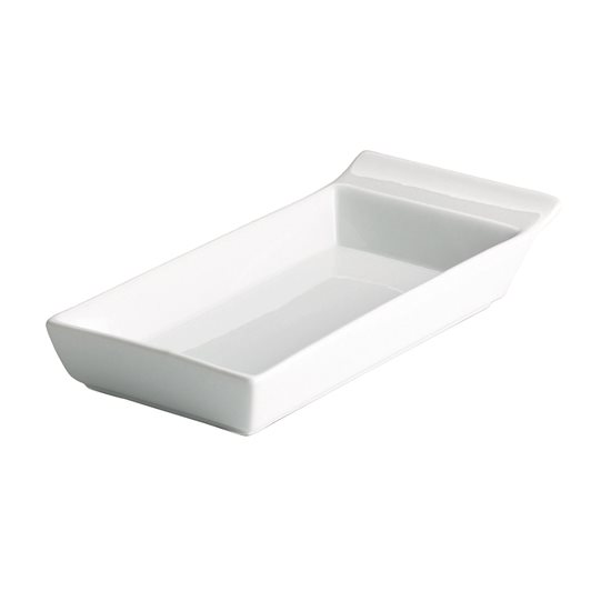 Bandeja retangular, porcelana, com alça, 20 × 9 × 3,8 cm - Viejo Valle