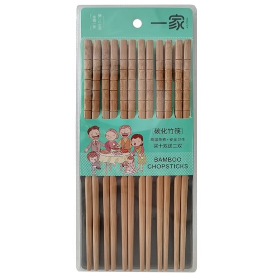 Set of Chinese chopsticks, 12 pairs, bamboo - Yesjoy