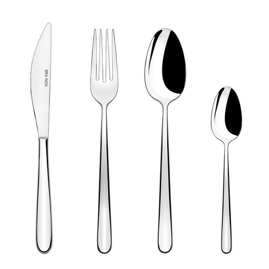 Stainless steel cutlery set, 24 pieces, "Napoli" - BRA