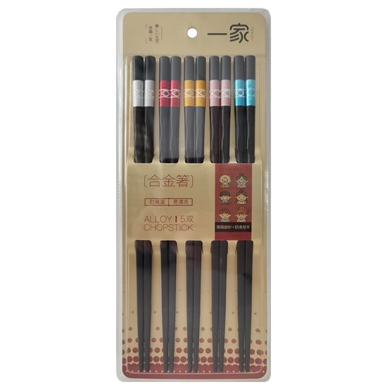 Sraith de chopsticks Síneach, 5 phéire, PPS - Yesjoy