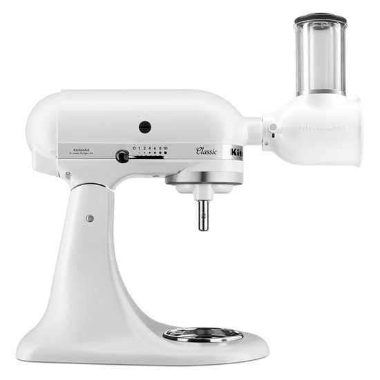 Stand mixer bi skutella, 4.3L, b'aċċessorju għat-tqattiegħ, Classic, Matte White - KitchenAid