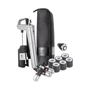 Wine preservation system, silver coloured, Timeless Six Plus - Coravin