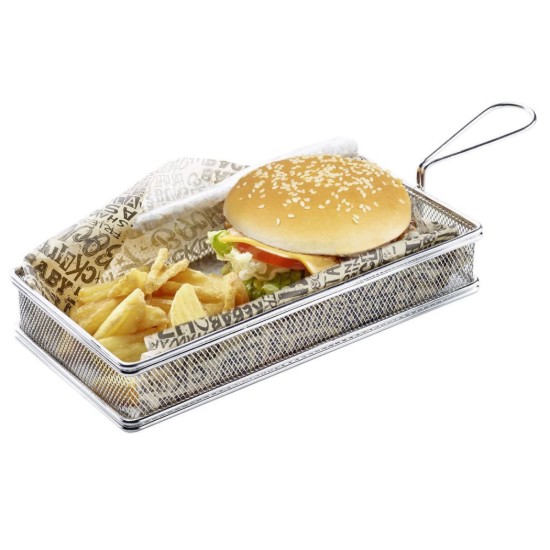 Rektangulär serveringskorg, rostfritt stål, 21,5 × 9,5 cm - Westmark