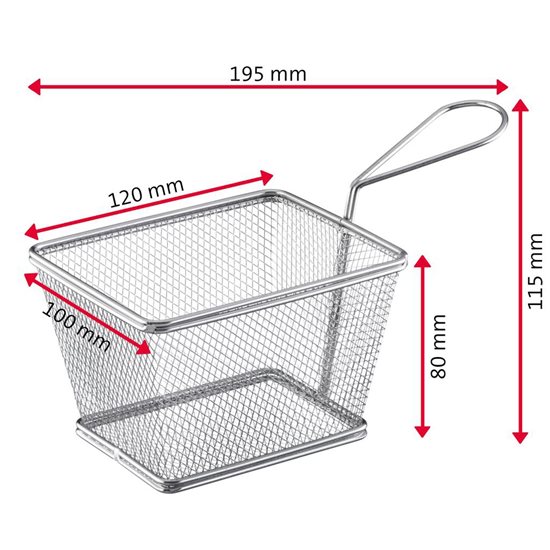 Stainless steel serving basket, 12 × 10 cm - Westmark