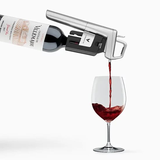 Wine preservation system, silver coloured, Timeless Six Plus - Coravin