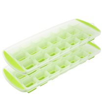 Set of 2 ice cube moulds, plastic, green color - Westmark brand
