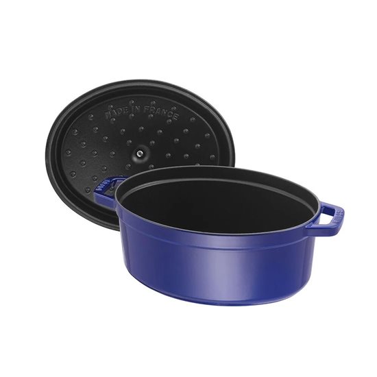 Oval Cocotte cooking pot, cast iron, 31cm/5.5L, Dark Blue - Staub