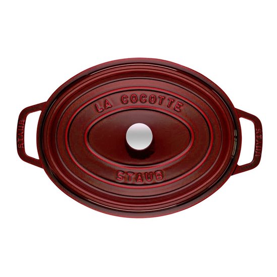 Lonac za kuhanje Oval Cocotte, lijevano željezo, 31cm/5.5L, Grenadine - Staub 