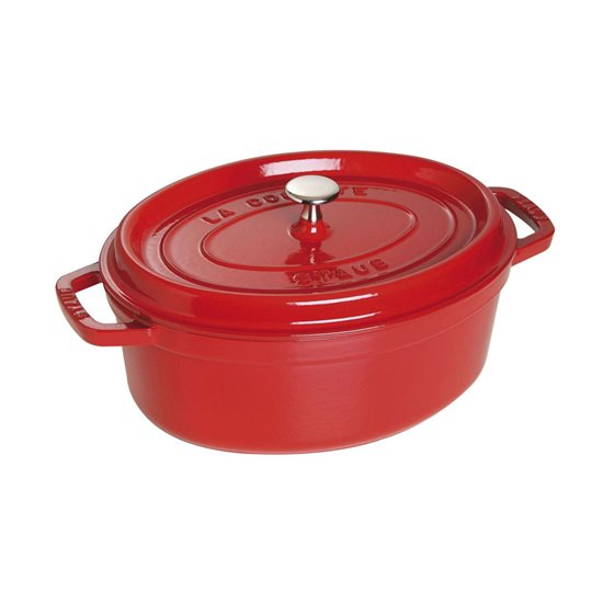 Oval Cocotte-gryde, støbejern, 29 cm/4,2L, Cherry - Staub