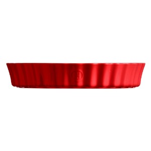Tart dish, ceramic, 24.5 cm/1.15 l, Burgundy - Emile Henry