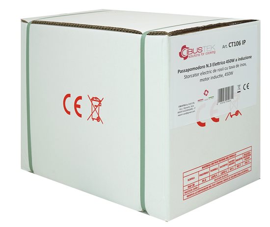 Exprimidor eléctrico de tomate, 450 W, con embudo de acero inoxidable - Cibustek