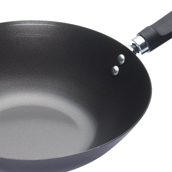 Wok-pann, süsinikterasest, 30 cm - Kitchen Craft