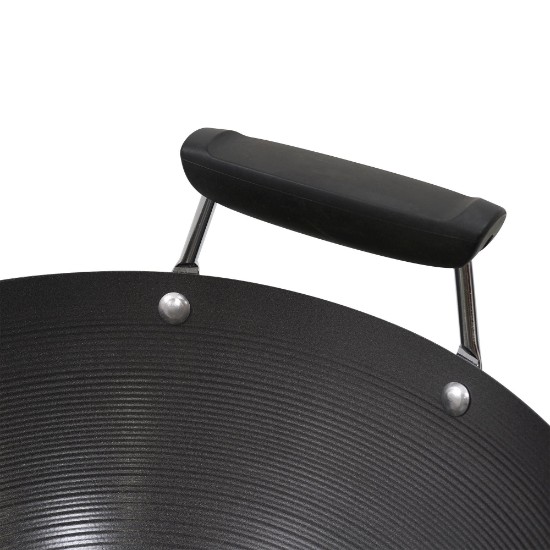 Poêle wok, 35,5 cm, acier au carbone - fabriquée par Kitchen Craft